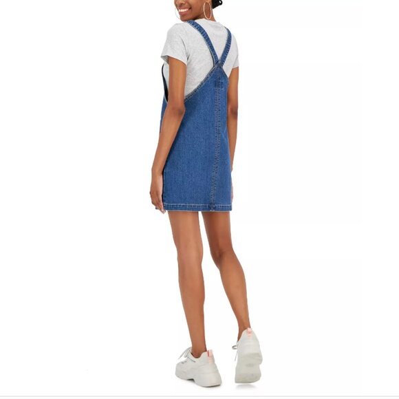 TINSELTOWN Juniors' Denim Pullover Pinafore Dress NWT - Picture 9 of 10